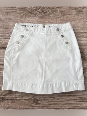 Vineyard Vines White Denim Skirt, XS